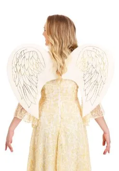 Fun Costumes Adult Gold Print Angel Wings