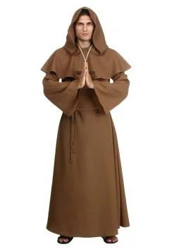 Fun Costumes Adult Brown Monk Robe Costume