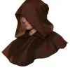 Underwraps Brown Monk Hood For Adults