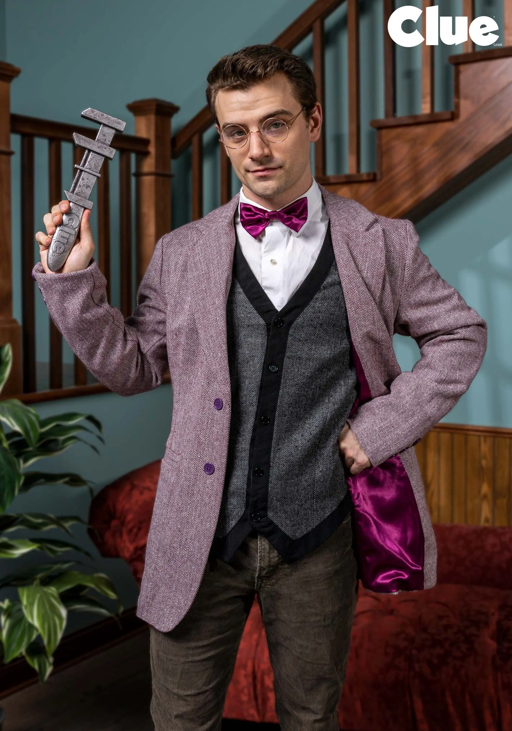 Fun Costumes Clue Professor Plum Adult Costume
