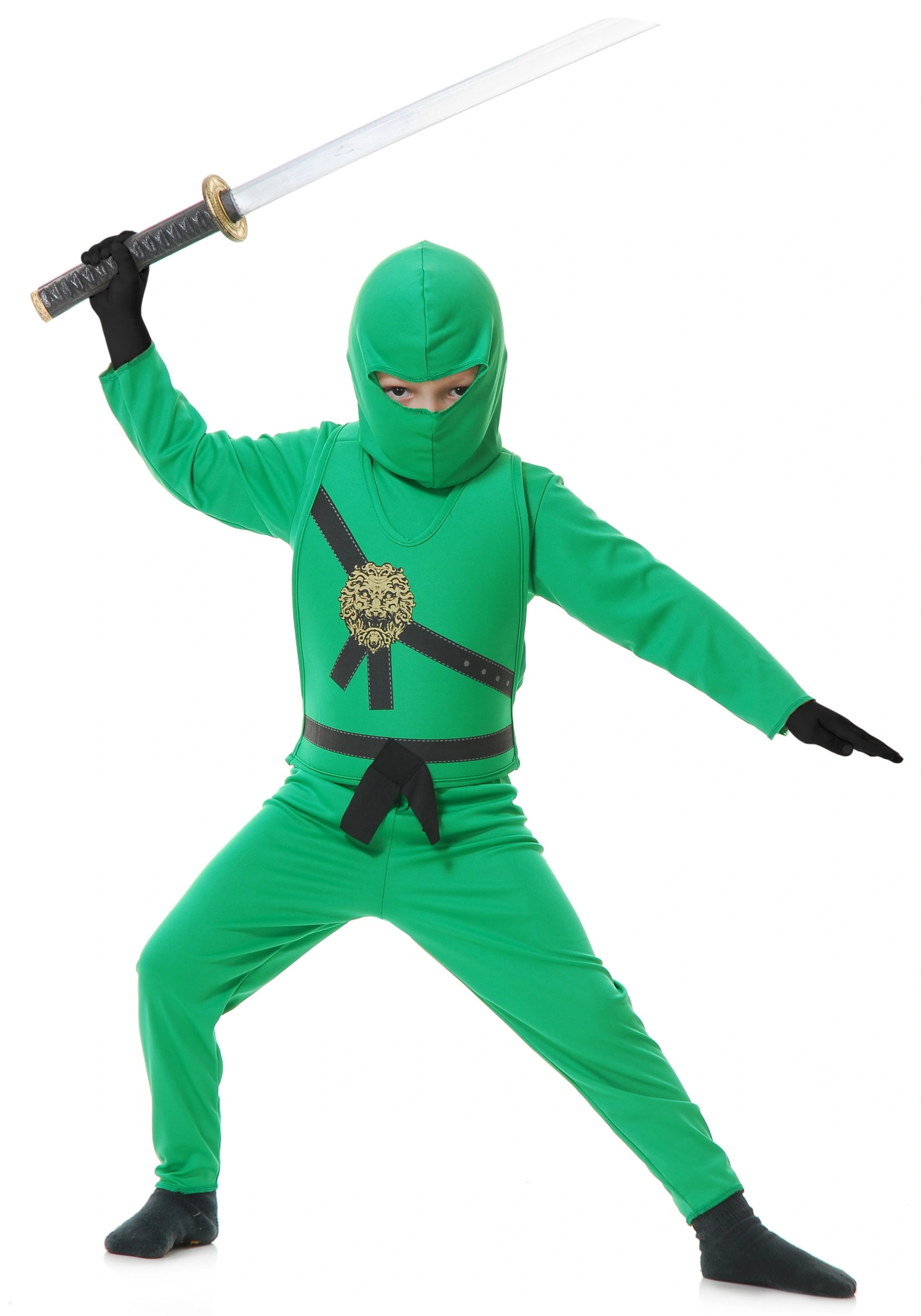 Charades Kids Green Ninja Costume