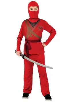Rubies Costume Co. Inc Red Ninja Costume For Kid's