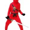 Charades Child Red Ninja Master Costume