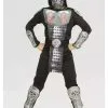 The Wholesale Group Light Up Iron Skull Kids Ninja Costume
