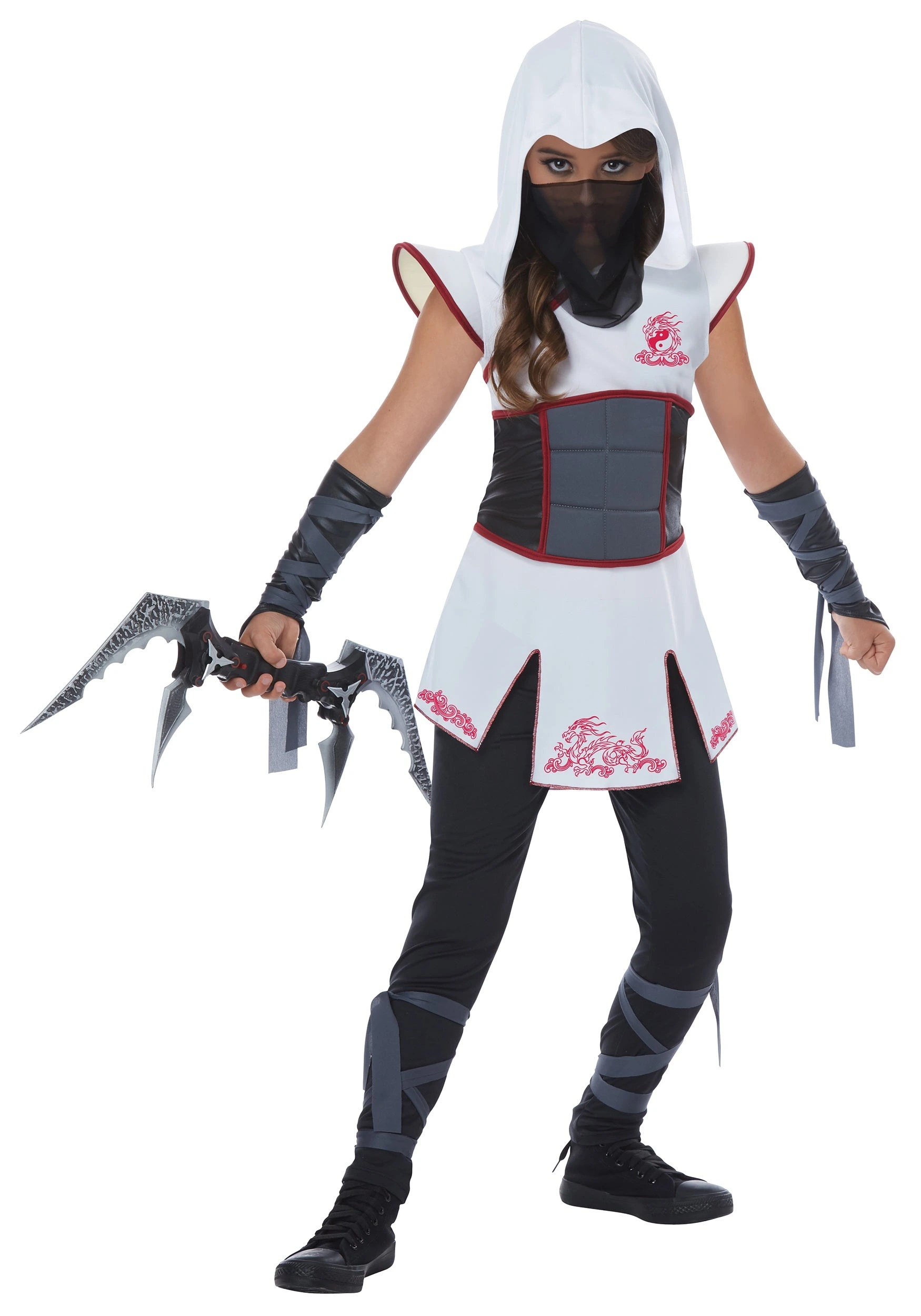 California Costume Collection White Ninja Girls Costume