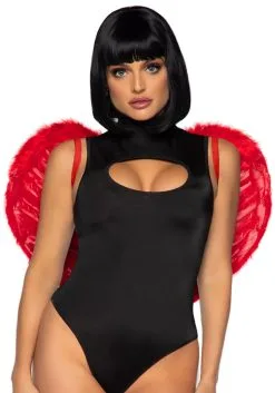 LEG AVENUE Red Marabou Trimmed Feather Wings
