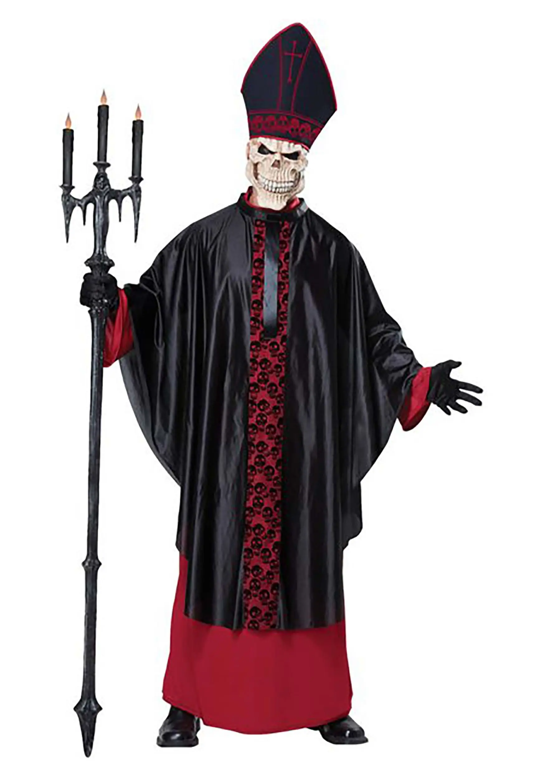 California Costume Collection Black Mass Bishop Costume For Men