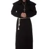 Underwraps Plus Size Monk Black Robe Costume For Men