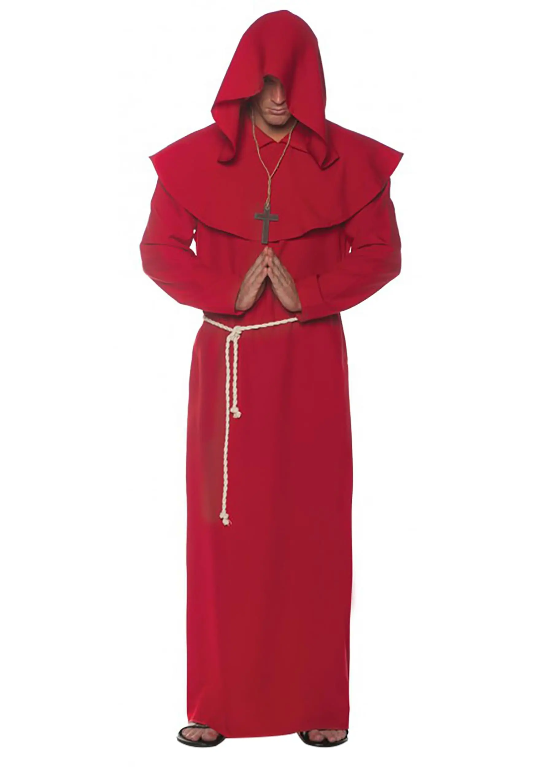Underwraps Red Monk Robe Costume For Men
