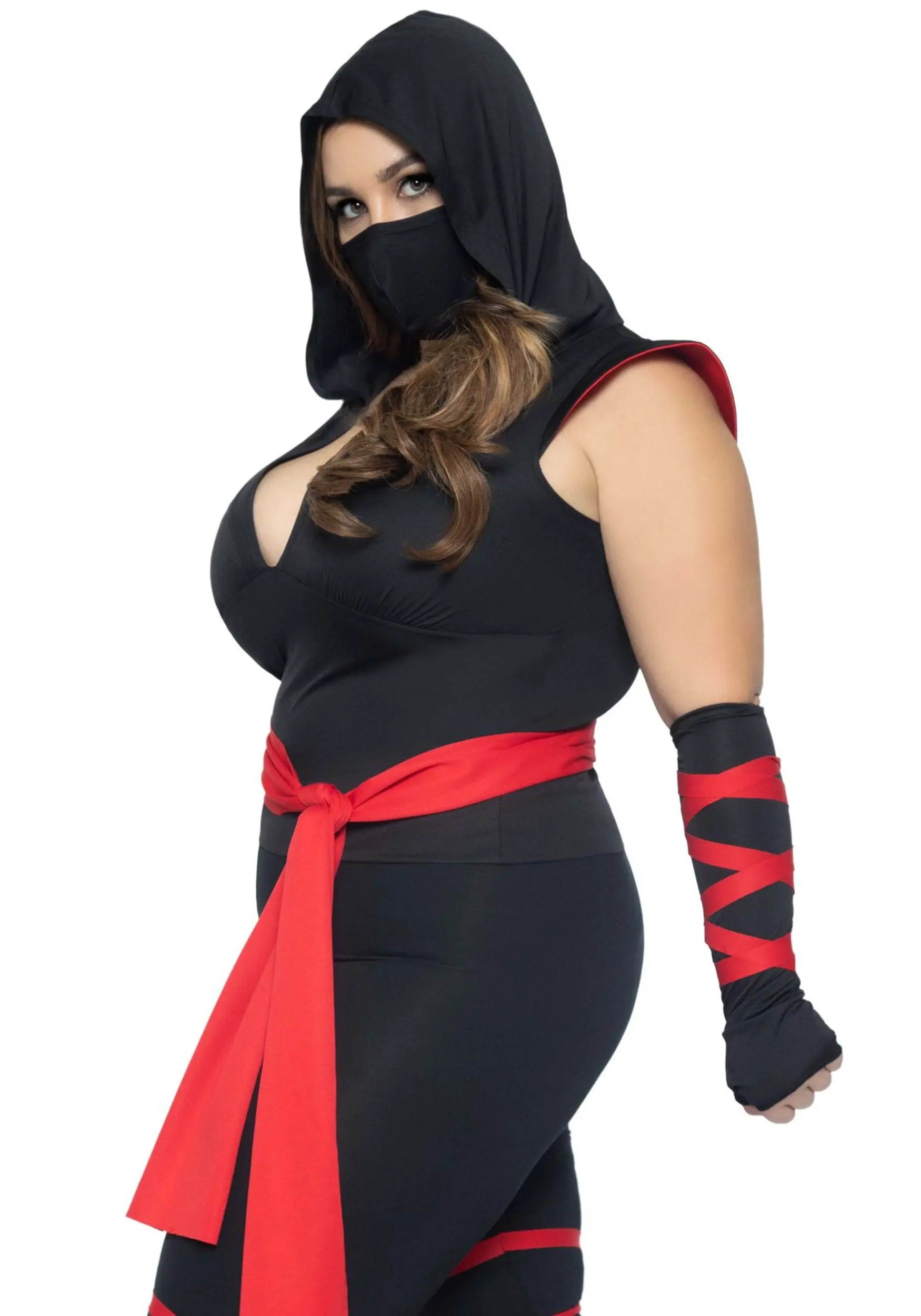 LEG AVENUE Deadly Ninja Women's Sexy Plus Size Costume - Image 4