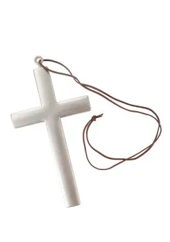 Woo Hing Silver Monk Cross Accessory