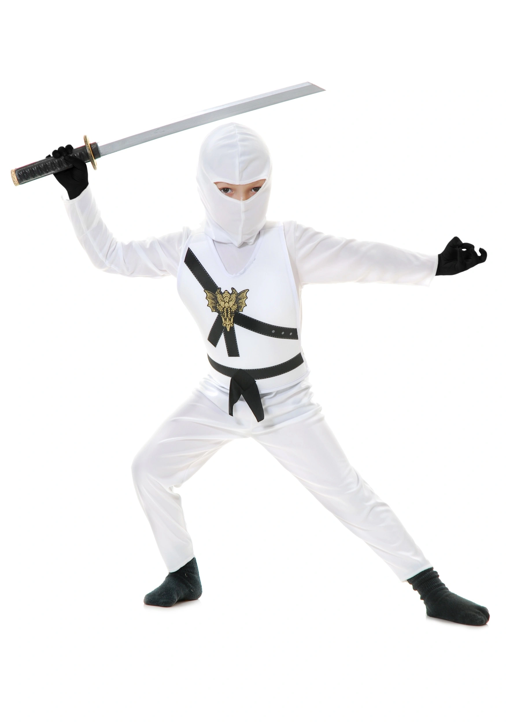 Charades White Child Ninja Costume