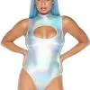 LEG AVENUE Women's Holographic Keyhole Bodysuit Costume