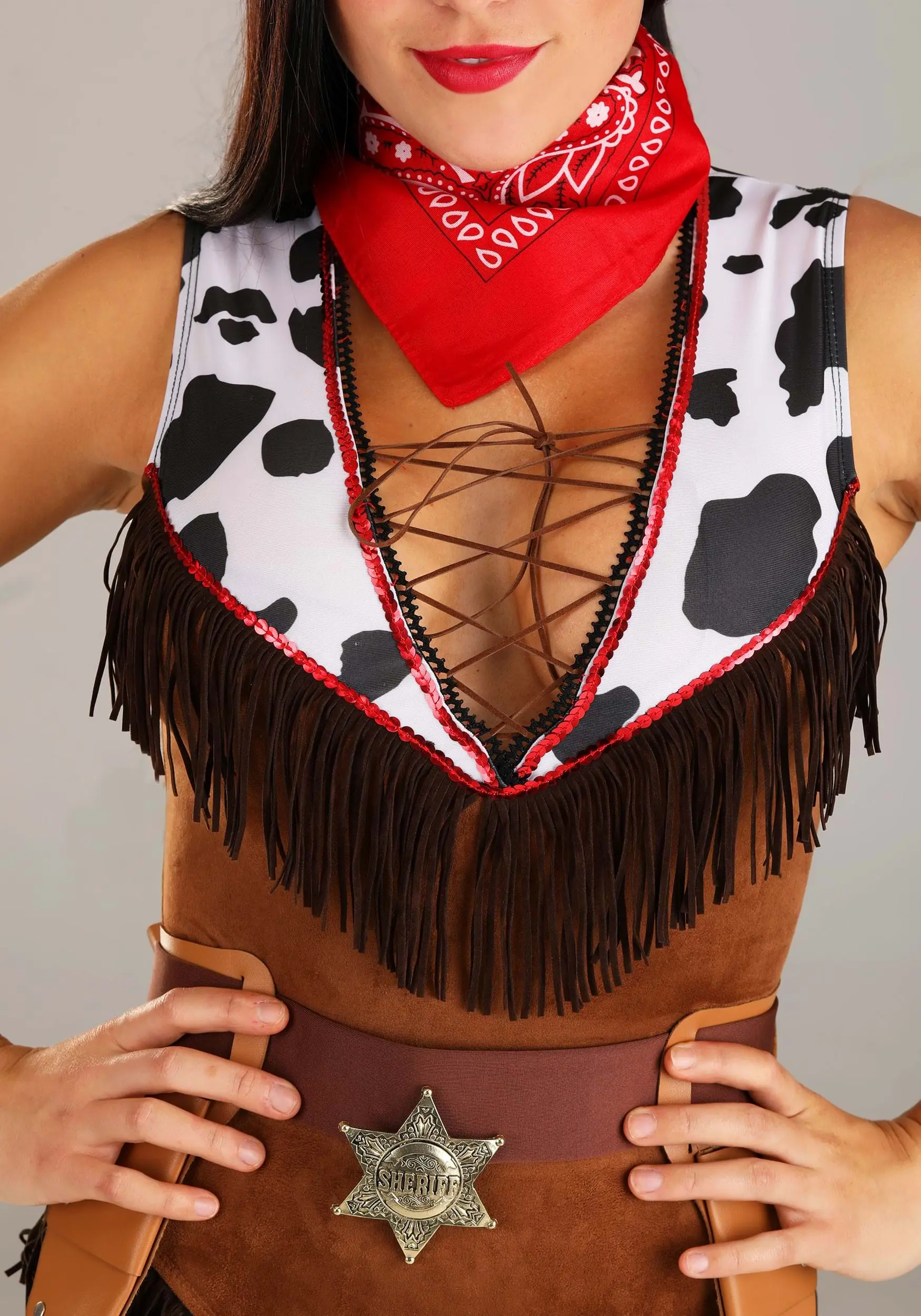 Party King Plus Size Wild West Hottie Costume For Women - Image 3
