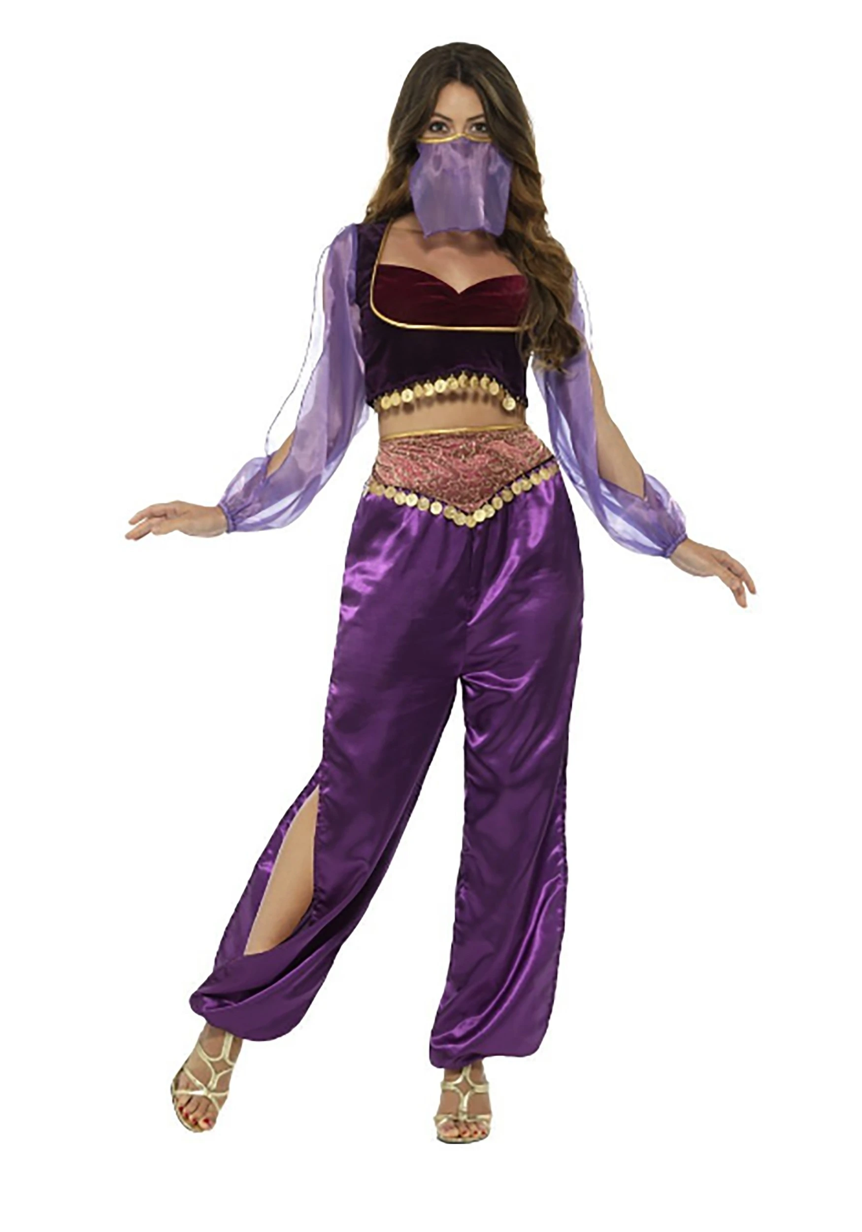Smiffys Purple Belly Dancer Women's Costume
